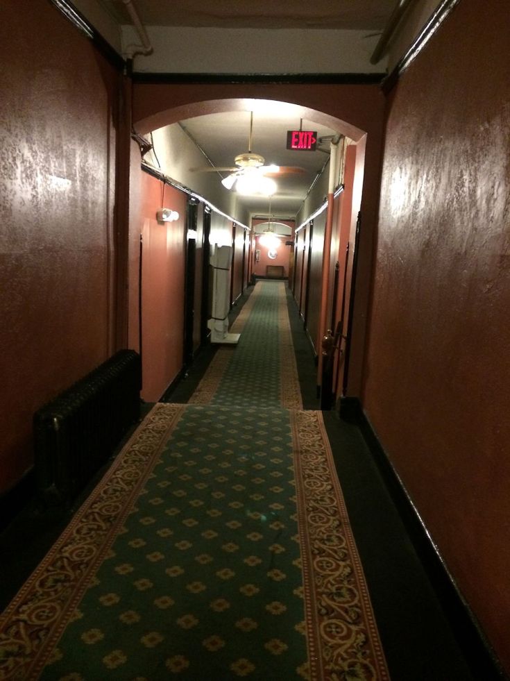 Crescent Hotel hallway. Date taken: Wednesday, Oct 15, 2014  7:27 pm